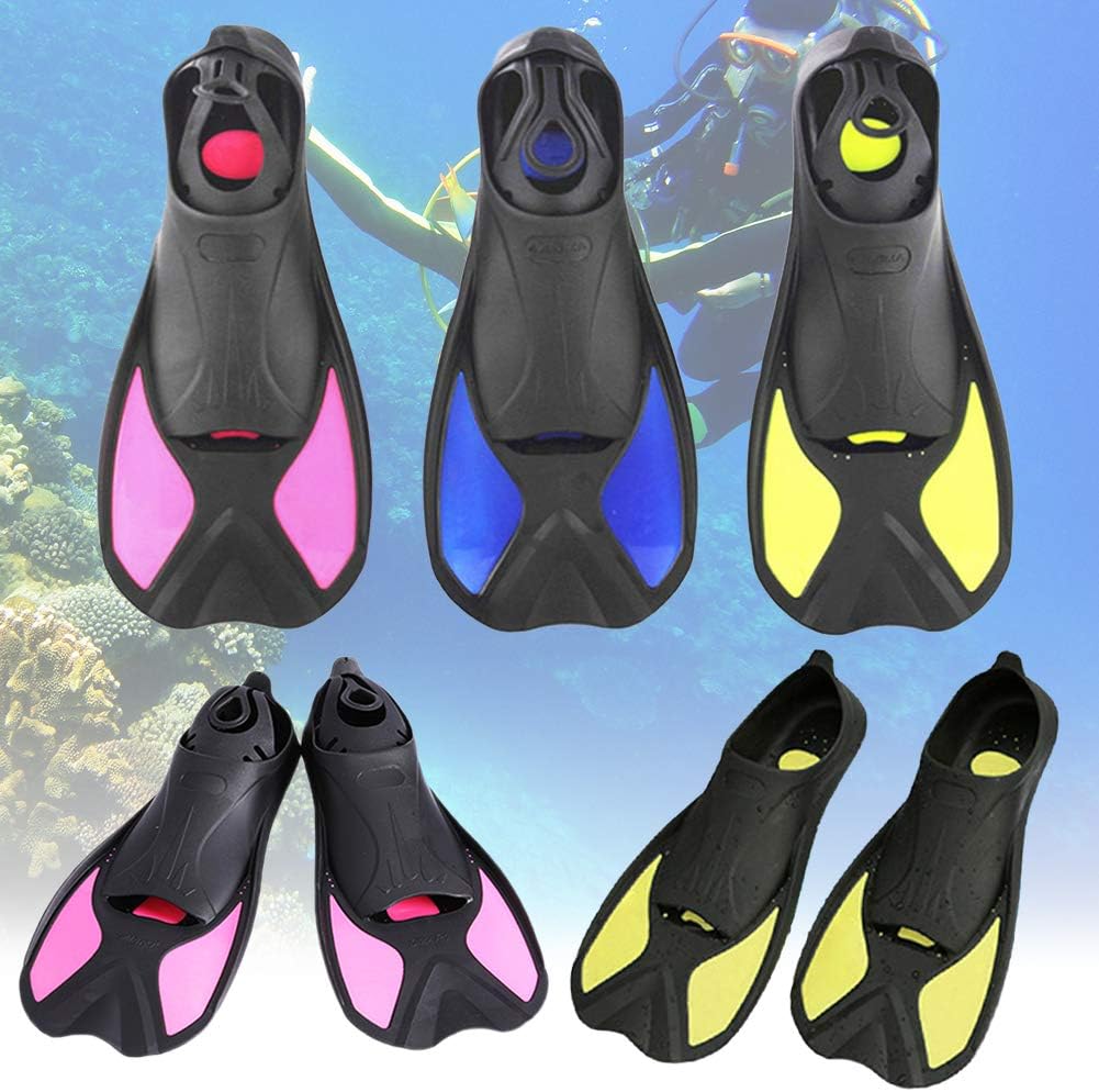 dna18729nd 1 Pair Adult Kids Short Swimming Flippers Training Snorkeling Diving Fins