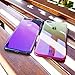 FLOVEME iPhone 8 Plus / 7 Plus Case, Luxury Slim Fit Gradual Colorful Gradient Change Color Ultra Thin Lightweight Electroplating Bumper Anti-Drop Clear Hard Back Cover Holder, Transparent Purple