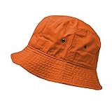 Unisex Solid Color 100% Cotton Bucket Hat Small