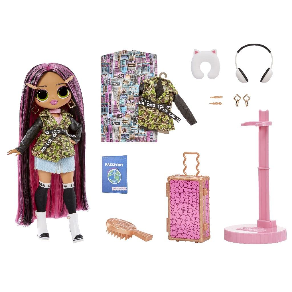 L.O.L. Surprise! OMG World Travel™ City Babe Fashion Doll with 15 Surprises Including Outfit, Travel Accessories and Reusable Playset – Great Gift for Girls Ages 4+
