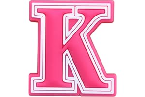 FANCHARMS Letter Charms Black White Pink Alphabet Accessories for Decoration Charms