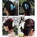 Topbeu Women Crystal Grip Jaw Clips Hair Clips for Medium or Long hair (Beige)