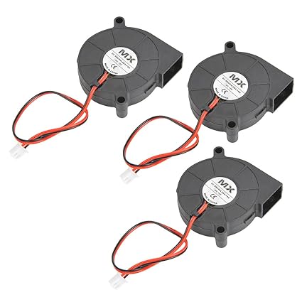 YOTINO 3 Stück DC 12V Lüfter Ventilator für 3D Drucker 50 x50 x 15mm schwarz