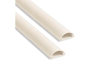 ZhiYo Cord Hider 39in(3X L13in), Cable Hider for 1-2 Cords, Self-Adhesive Cord Covers for Wires on Wall, Wire Cover Wall Mount TV, Cable Raceway Beige, W1in x H0.45in