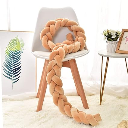Cozywind 4m Tour De Lit Bebe Coussin Serpent Coussin Velours Berceau Pare Chocs Tresse Lit Bebe Bumper Noue Peluche Coussins De Canape Khaki 4m Amazon Fr Bebes Puericulture