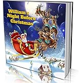Personalized Story Book by Dinkleboo -"Night Before Christmas" - for Kids Aged 0 to 8 Years Old - A story about your child wa