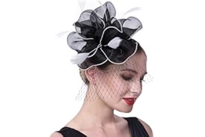 FEIMA Fascinators Hat for Women Girls Cocktail Tea Party Headband Flapper Headpiece Kentucky Derby Wedding Ha