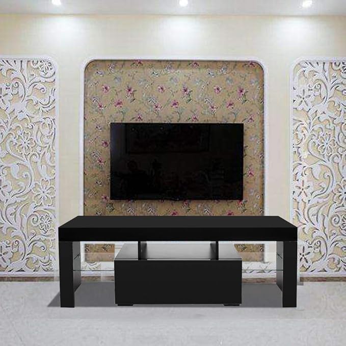 HomVent - Mueble de Entretenimiento para TV, Moderno Mueble de TV con