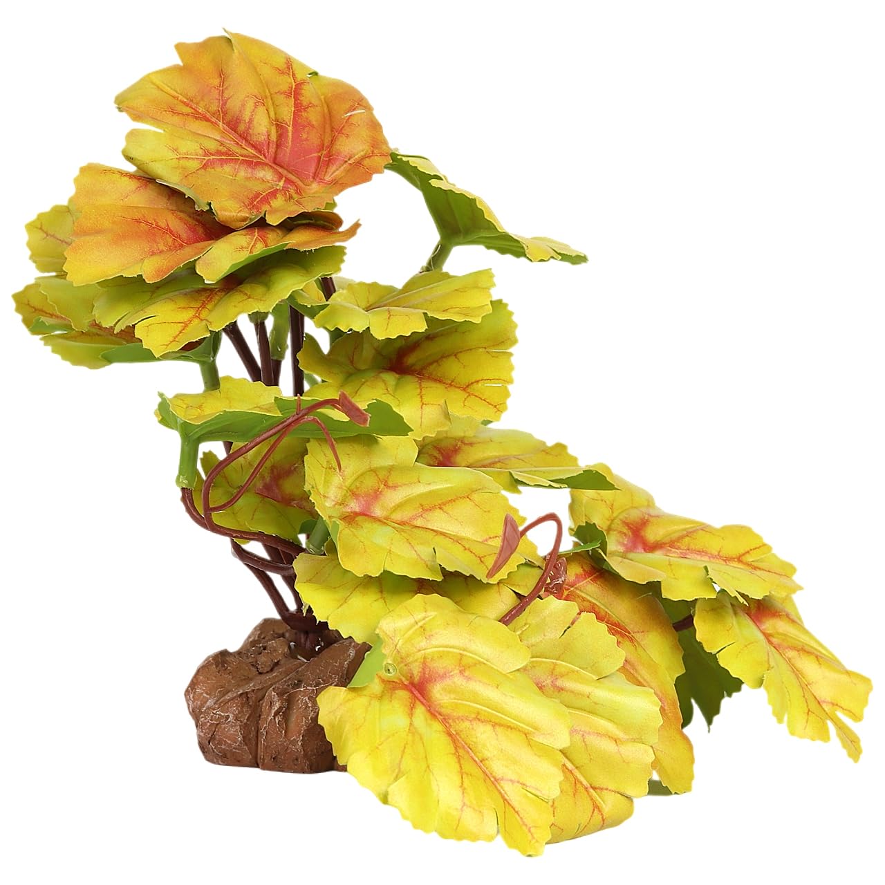 Photo 1 of WOLEDOE Reptile Plants for Terrarium, Ball Python Tank Decor Accessories fit Bearded Dragon Crested Leopard Gecko Lizard Chameleon Snake Frog Tortoise Hermit Crab - Fake Heuchera Micrantha Yellow