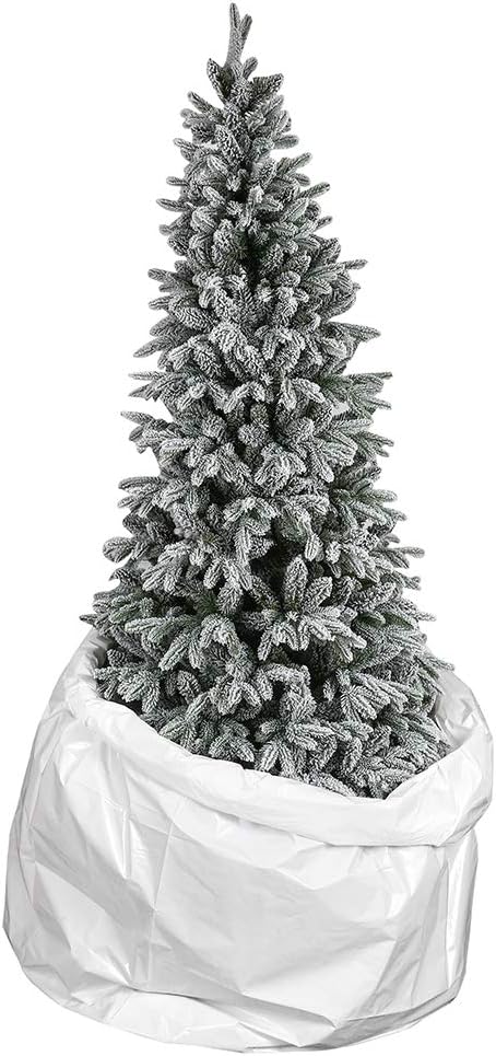 Holiday Décor Storage - Sattiyrch Plastic Christmas Tree Storage Bag 9 ft,Extra Large Disposal Poly Artificial Christmas Tree Container 5.2'x11.5' (9ft)