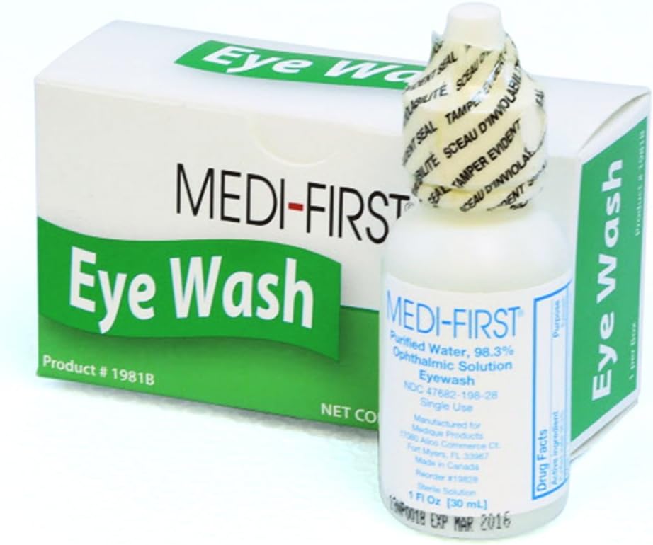Medi-First Eyewash, Eye Rinse and Protection, First Aid Supplies, 4 Oz. - Eye Drops - 