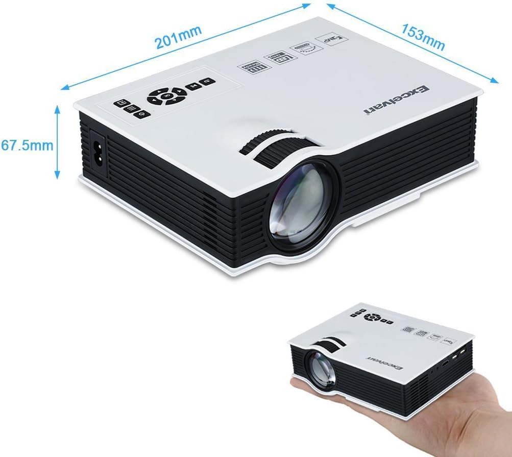 Excelvan® UC40 - Mini proyector portátil LED Home Cinema (800 ...