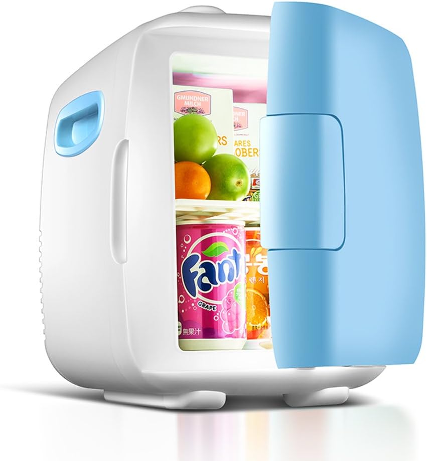 KUN PENG SHOP 5L car mini refrigerator car home dual-use dormitory bedroom cooling small home warm and cold box ( Color : Blue )