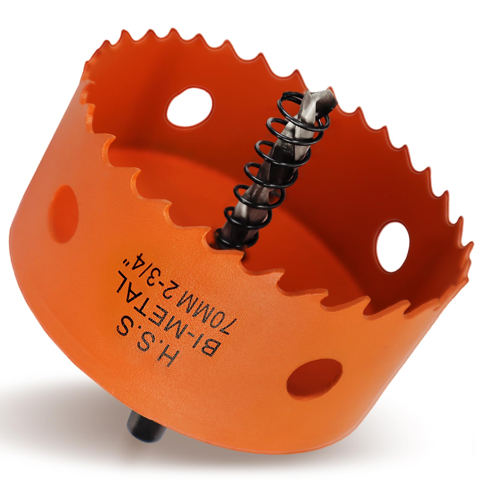 70mm Hole Saw, 2-4/3'' HSS Bi-Metal Hole Cutter with Arbor, Cutting Depth 32 mm, Hole Saw Drill Bit for Cutting Wood, Plywood, Plastic, Drywall, Thin Metal Sheets — image 1