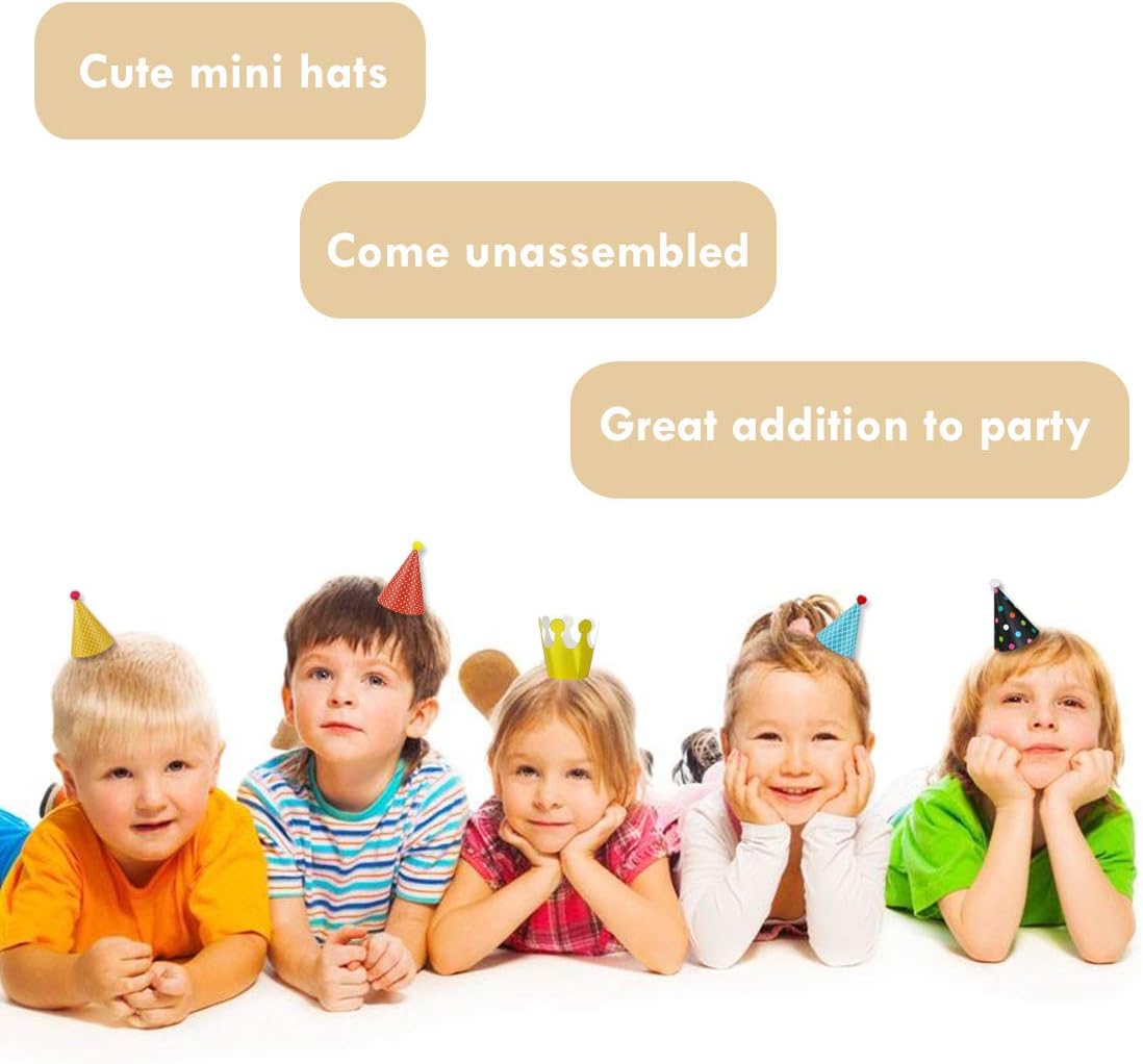 Cefanty Party Hats 11 Pack Fun Cone Party Hats for Kids or Adults: Toys & Games