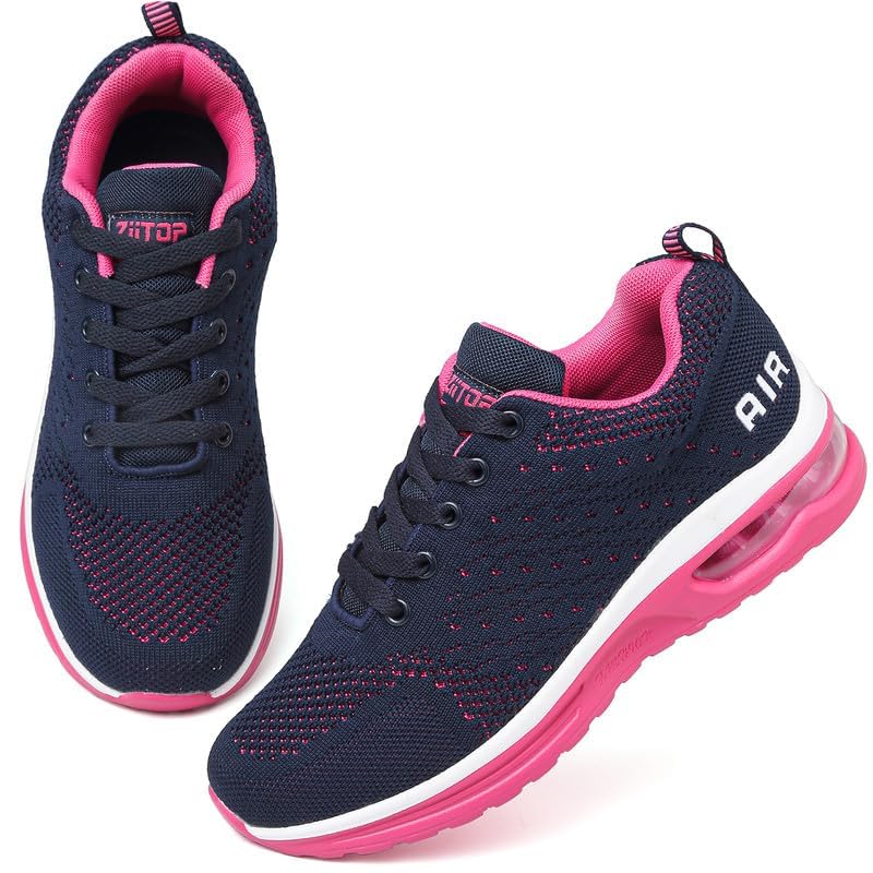 Laufschuhe Damen Turnschuhe Sneaker Damen Sportschuhe mit Luftpolster Sneaker Atmungsaktives Joggingschuhe Leichte rutschfest Straßenlaufschuhe Walkingschuhe Gym Fitness Running Shoes Women 2