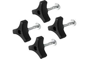 ZLKSKER 4 Sets Lawn Mower Handle Knobs Nut Bolt, Triangular Handle Fastening Screw Set Replacement for Honda Lawn Mower & Oth