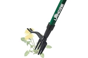 Landzie Weeder Weed Puller Tool, 44 Inch Steel Stand Up Weed Puller with Long Handle, Manual Weeders Weed Remover Tool Stand Up Heavy Duty Weed Picker and Weed Digger Garden Lawn Weed Tool