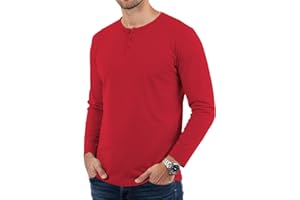 Decrum Henley Long Sleeve Shirts for Men - Soft Stylish Casual Fashion Full Sleeves T-Shirts
