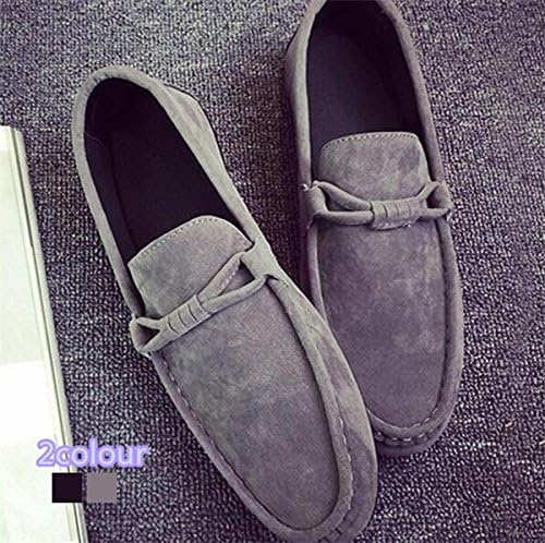 Amazon メンズローファー スリッポン ファッション スエード 無地 シューズ カジュアル 着心地よい ハイセンス 大人気 セール メンズローファー 42 ブラック ローファー スリッポン