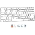 MEETION Wireless Keyboard for Mac, Slim Multi Device Bluetooth Rechargeable Low Profile Apple Layout Keyboard for iPad, iPhone, iMac, iOS, MacBook Air/Pro, Universal for Mac OS iPadOS, iOS White