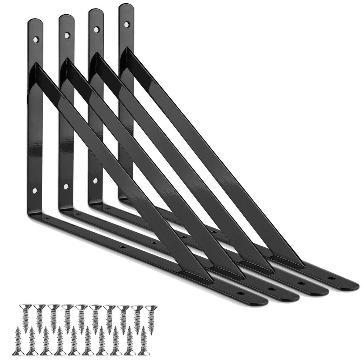 Mua LUCKYBEE LShaped Shelf Brackets Iron Brackets Set of 4 with Screws