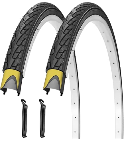 YUNSCM 2-PCS 26x1 3/8 (37-590) Route Vélo pneus and 26x1 3/8 Vélo Chambre à air Schrader Valve with Compatible with 26x1 3/8 26x1 3-8 Vélo Bike pneus YUNSCM 2-PCS 26x1 3/8 (37-590) Route Vélo pneus and 26x1 3/8 Vélo Chambre à air Schrader Valve with Compatible with 26x1 3/8 26x1 3-8 Vélo Bike pneus