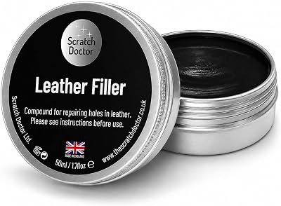 The Scratch Doctor Leather Filler Repair Compound 50ml Black