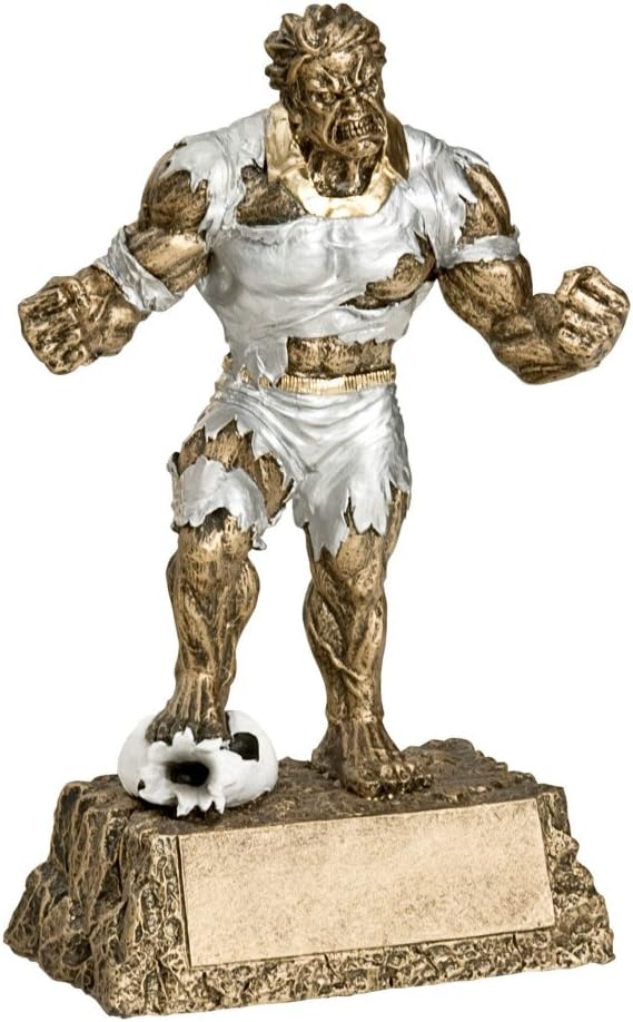 Decade Awards Soccer Monster Trophy - Triumphant Beast Futbol Award - 6.75 Inch Tall - Engraved Plate on Request