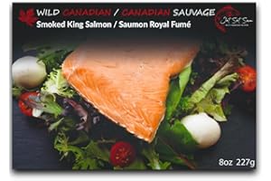Wild Caught Canadian Pacific Smoked King Salmon Filet Gift All Natural From Vancouver BC