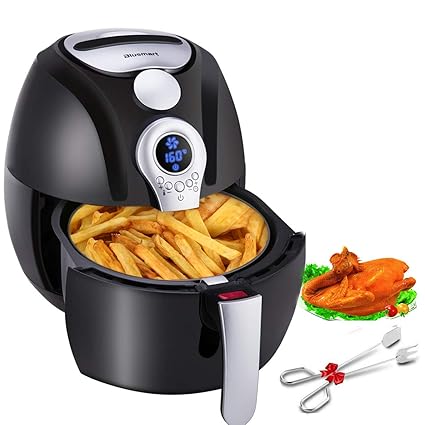 Heißluftfritteuse,Blusmart Power Fritteuse Ohne Öl ?Gesund?Multifunktional, air fryer mit LED Display, 3.4Qt/3.2L Heißluft fe