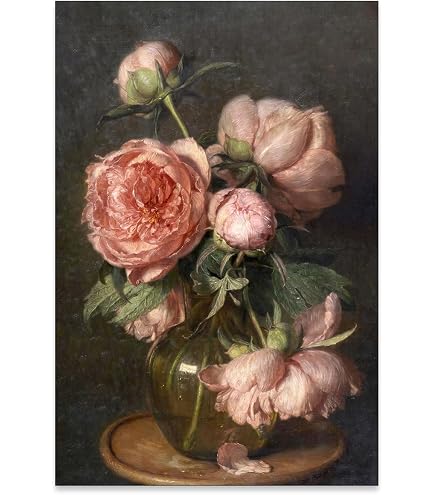 Amazon.com: Make Em Laugh Still Life with Flowers in a Glass Vase