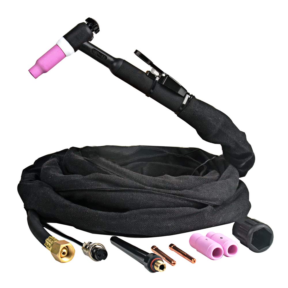 WP17 Tig Welding Torch Air-Cooled Tig Welding 13 Feet Cable,Connector: M16 1.5 Two-pin socket