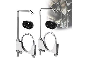COROTC Universal 2.5" Exhaust Hangers, Stainless Steel Exhaust Clamp with Hanger Rear Muffler, Rubber Exhaust Hangers for 2-1/2 Inch Exhaust Pipes (2Pcs 2.5 Inch)