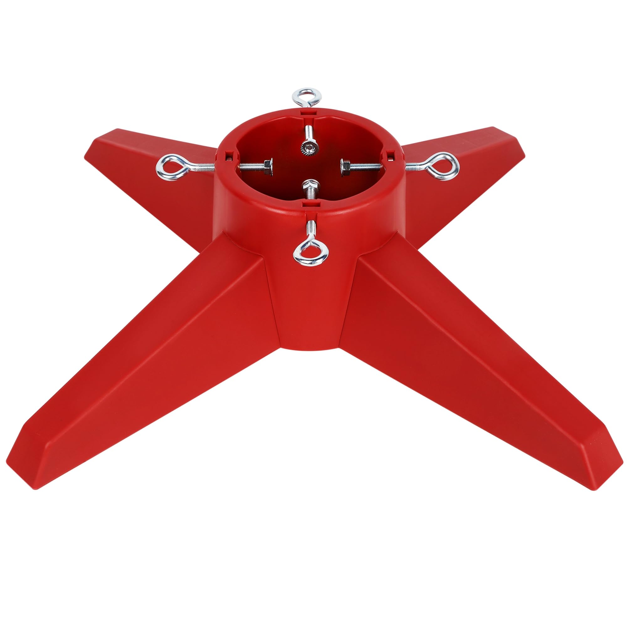 Photo 1 of FORUP Christmas Tree Stand, Xmas Tree Base Stand, Christmas Tree Holder for Real Trees, Red