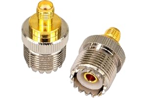 onelinkmore SMA Female to SO239 Female RF Two Way Radio Coax Adapter UHF Jack SO-239 Antenna Cable Connector for CB Radio Walkie Talkie SDR UV-5R Series Handheld Radio Pack of 2
