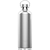 Triple Tree 34OZ Vacuum Insulated Stainless Steel Water Bottle, Double Wall Wide Mouth Lids Keeps beverage Hot or Cold Sweat Proof