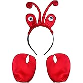 EverJoy Lobster Headband and Gloves Set – Adult Lobster, Crab, and Crawfish Costume Kit for Halloween, Cosplay, Parties, and Themed Events