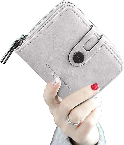 Amazon 財布 レディース 二つ折り ミニ財布 人気 ウォレット カード 小銭入れ かわいい 小花 おしゃれ 女性用 軽量 コンパクト 大容量 グレイ 11 5 9 5 1 5cm 財布