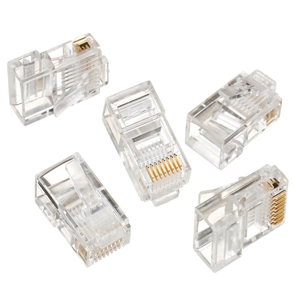 Maclean 100x RJ45 8P8C Modular End Plug Connector for Ethernet Network Cables