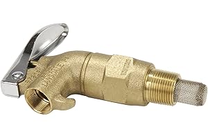 Wesco 272081 Heavy Duty Brass Rigid Shank Faucet with PTFE Gasket, 0.75" NPT Connection