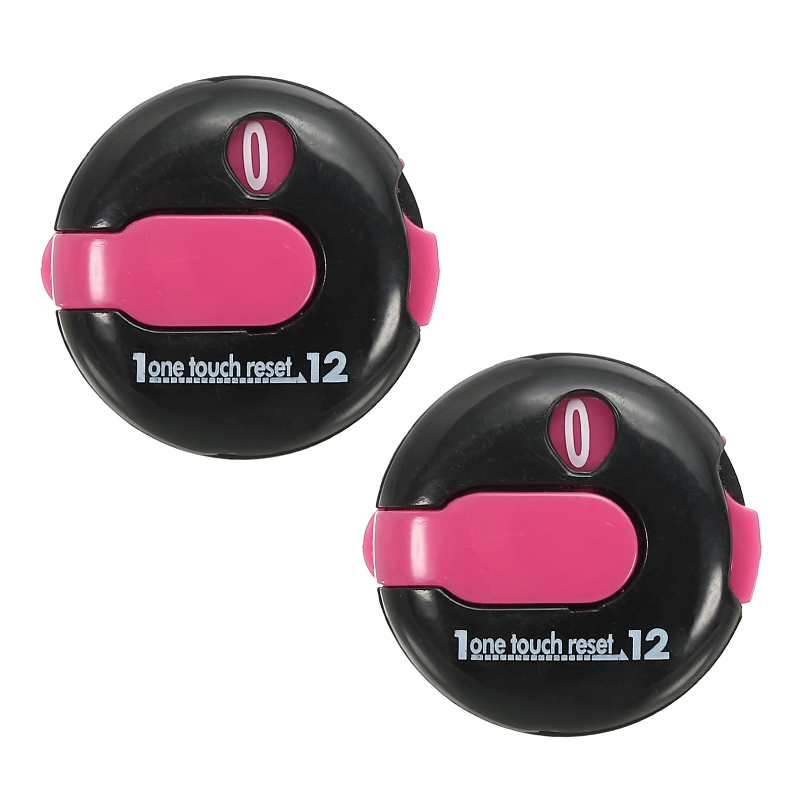 PATIKIL Golf Score Counter, 2 Pack Mini Golf Shot Stroke Attachment Counter Clicker Clip for Golfers Glove Bag Hat, Black Pink