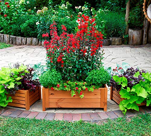 BOGATECO Pflanzkasten Pflanzkübel aus Holz | 80 x 38 cm | Eiche Braun | Blumen-Topf Perfekt für Garten, Terrasse & Balkon | Stabile und Robuste Konstruktion | Imprägniert | Mit Agro-Textil – Bild 7