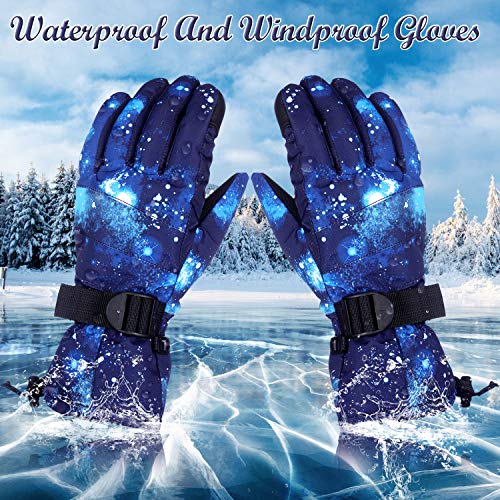image for SATINIOR Ski Gloves Snowboard Gloves Winter Touchscreen Gloves Warm Wa