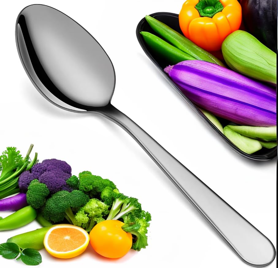 Maestro Craft Pack of 12 Pieces Stainless Steel Dinner Soup Spoons, Silverware Tea Dessert Spoons Kitchen Cutlery Spoons Set Dishwasher Safe 7 inches