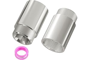 FOCMKEAS 2PCS Shower Head Extension Arm，G1/2 Male to G1/2 Female Thread 25 mm / 0.98" Length Cast Pipe Fitting Coupler Adapte