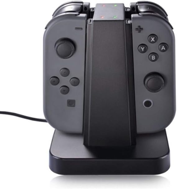 Amazon Nintendo Switch 充電スタンド Ledインジケータ Usbケーブル付き Nintendo Switchに適する Hongtianyuan 充電スタンド 充電グリップ コントローラー 4つ同時充電 任天堂 スイッチ Joy Con 充電チャージャー 急速充電 携帯 便利 ブッラク 周辺機器