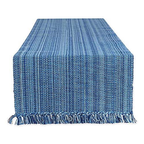 DII Variegated Tabletop Collection, Table Runner, 13x72, Nautical Blue