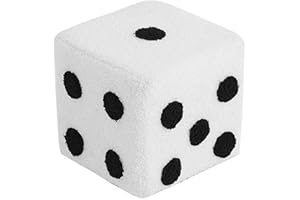 CHEOTIME Foot Stool, Plush Upholstered Small Ottoman Seat with Wooden Frame, Modern Dice Shape Small Footrest for Living Room