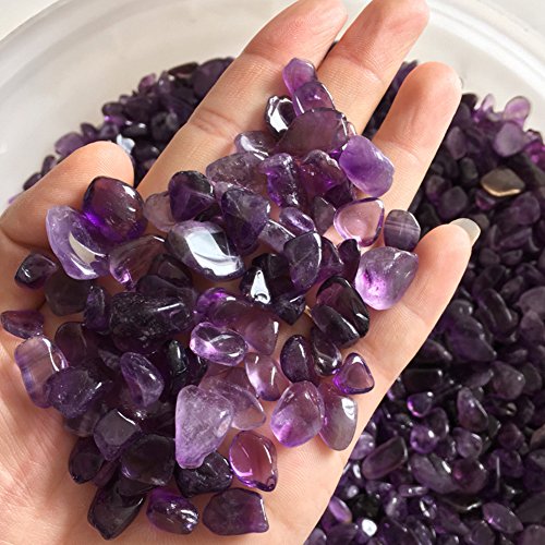 Binglinghua 100g Beautiful Fish Tank Gravel Decoration Colorful Sand Stone Rocks (Purple)
